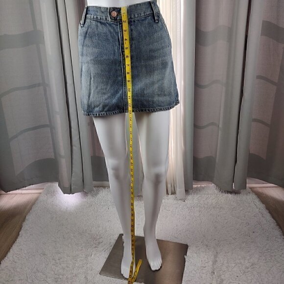 Old Navy Women's Blue Cotton Denim Mini Skirt Size 6 - Picture 5 of 11